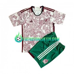 Mexico Away Football Shirts World Cup 2022 Kids LS