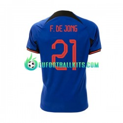 Netherlands Frenkie de Jong 21 Away Football Shirts World Cup 2022 Men LS