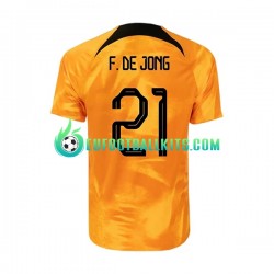 Netherlands Frenkie de Jong 21 Home Football Shirts World Cup 2022 Men LS