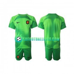 Netherlands Goalkeeper Away Football Shirts World Cup 2022 Kids LS