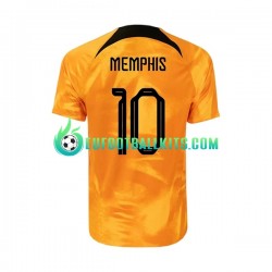 Netherlands Memphis 10 Home Football Shirts World Cup 2022 Men LS