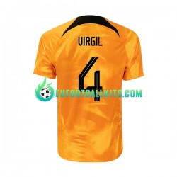 Netherlands Virgil 4 Home Football Shirts World Cup 2022 Men LS