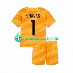 Paris Saint Germain Goalkeeper K.NAVAS 1 Away Football Shirts 2023-2024 Kids LS
