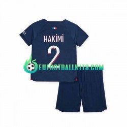 Paris Saint Germain Hakimi 2 Home Football Shirts 2023-2024 Kids LS