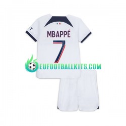 Paris Saint Germain Kylian Mbappe 7 Away Football Shirts 2023-2024 Kids LS