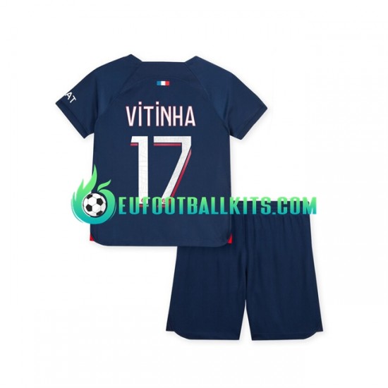 Paris Saint Germain Vitinha 17 Home Football Shirts 2023-2024 Kids LS
