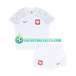 Poland Home Football Shirts World Cup 2022 Kids LS
