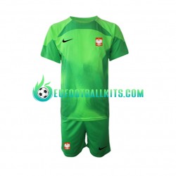 Poland Goalkeeper Home Football Shirts World Cup 2022 Kids LS