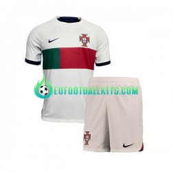 Portugal Away Football Shirts World Cup 2022 Kids LS