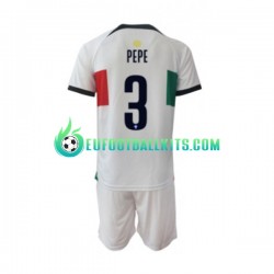 Portugal PEPE 3 Away Football Shirts World Cup 2022 Kids LS