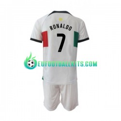 Portugal Ronaldo 7 Away Football Shirts World Cup 2022 Kids LS