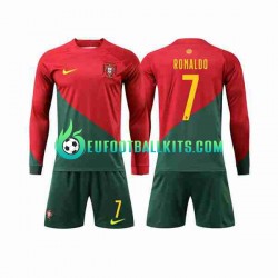 Portugal Ronaldo 7 Home Football Shirts World Cup 2022 Kids SS