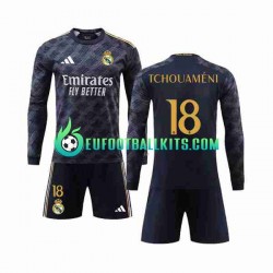 Real Madrid Aurelien Tchouameni 18 Away Football Shirts 2023-2024 Kids SS
