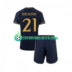 Real Madrid Brahim Diaz 21 Away Football Shirts 2023-2024 Kids LS