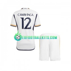 Real Madrid Camavinga 12 Home Football Shirts 2023-2024 Kids LS