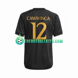 Real Madrid Eduardo Camavinga 12 Third Football Shirts 2023-2024 Men LS