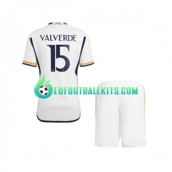 Real Madrid Federico Valverde 15 Home Football Shirts 2023-2024 Kids LS