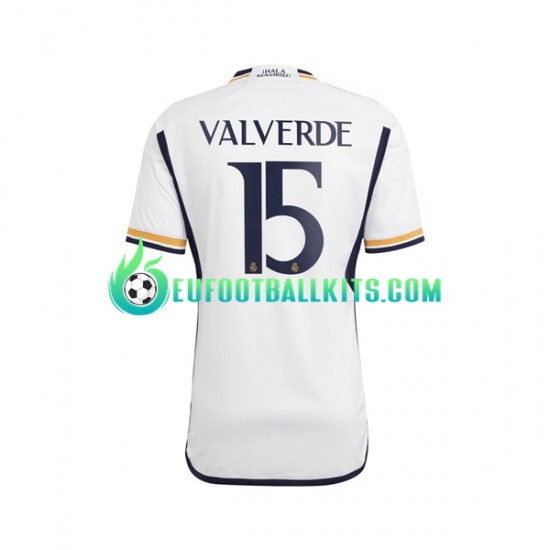 Real Madrid Federico Valverde 15 Home Football Shirts 2023-2024 Men LS
