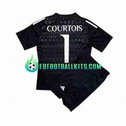 Real Madrid Goalkeeper Thibaut Courtois 1 Away Football Shirts 2023-2024 Kids LS