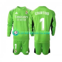 Real Madrid Goalkeeper Thibaut Courtois 1 Home Football Shirts 2023-2024 Kids SS
