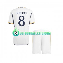 Real Madrid Kroos 8 Home Football Shirts 2023-2024 Kids LS