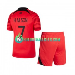 South Korea Son Heung-min 7 Home Football Shirts World Cup 2022 Kids LS