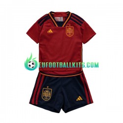 Spain Home Football Shirts World Cup 2022 Kids LS