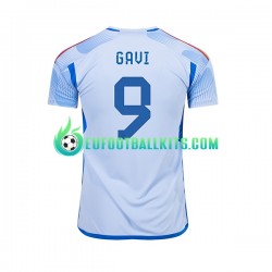 Spain Gavi 9 Away Football Shirts World Cup 2022 Men LS