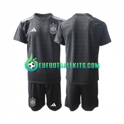 Spain Goalkeeper Home Football Shirts 2022 Kids LS