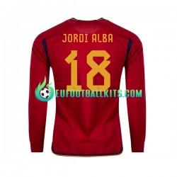 Spain JORDI ALBA 18 Home Football Shirts World Cup 2022 Men SS
