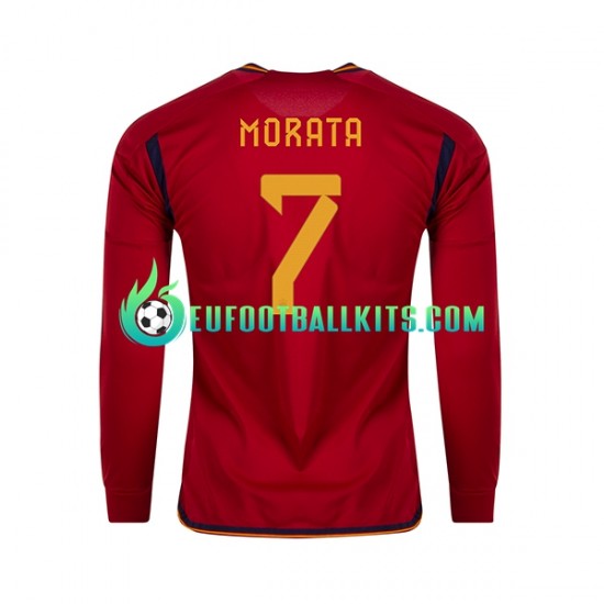 Spain MORATA 7 Home Football Shirts World Cup 2022 Men SS