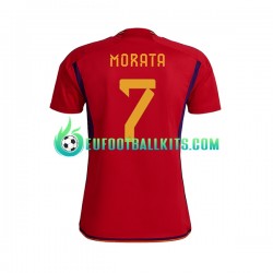 Spain MORATA 7 Home Football Shirts World Cup 2022 Men LS