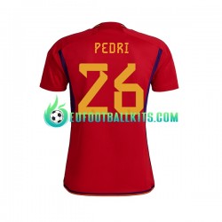 Spain PEDRI 26 Home Football Shirts World Cup 2022 Men LS