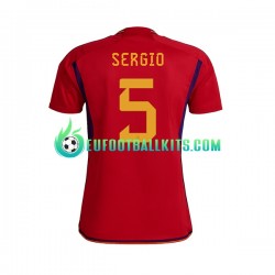 Spain SERGIO BUSQUETS 5 Home Football Shirts World Cup 2022 Men LS