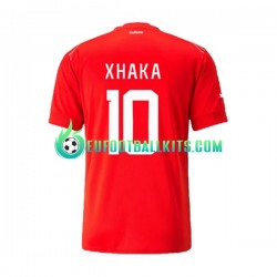 Switzerland Xhaka 10 Home Football Shirts World Cup 2022 Men LS