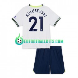 Tottenham Hotspur Dejan Kulusevski 21 Home Football Shirts 2022-2023 Kids LS