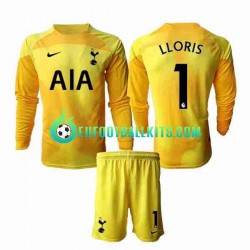 Tottenham Hotspur Goalkeeper Hugo Lloris 1 Home Football Shirts 2022-2023 Kids SS
