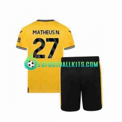 Wolverhampton Wanderers Matheus Nunes 27 Home Football Shirts 2023-2024 Kids LS