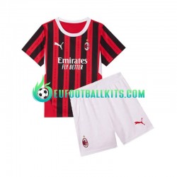 AC Milan Home Football Shirts 2024-2025 Kids LS