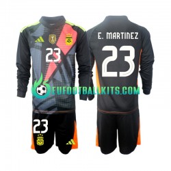 Argentina Goalkeeper Emiliano Martinez 23 Home Football Shirts 2024 Kids SS