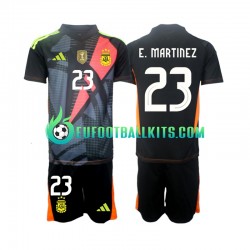 Argentina Goalkeeper Emiliano Martinez 23 Home Football Shirts 2024 Kids LS
