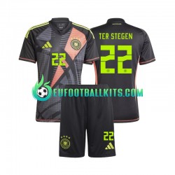 Germany Goalkeeper Ter Stegen 22 Home Football Shirts Euro 2024 Kids LS