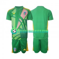 Italy Goalkeeper Away Football Shirts Euro 2024 Kids LS