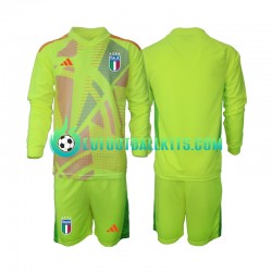 Italy Goalkeeper Home Football Shirts Euro 2024 Kids SS