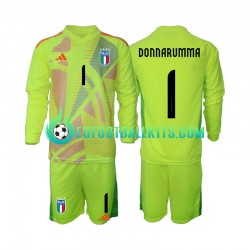 Italy Goalkeeper Donnarumma 1 Home Football Shirts Euro 2024 Kids SS