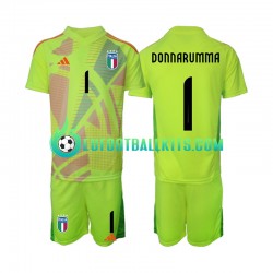 Italy Goalkeeper Donnarumma 1 Home Football Shirts Euro 2024 Kids LS