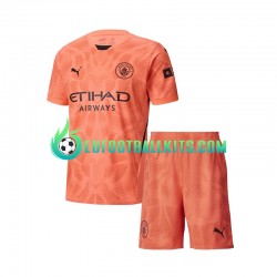 Manchester City Goalkeeper Away Football Shirts 2024-2025 Kids LS
