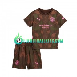 Manchester City Goalkeeper Home Football Shirts 2024-2025 Kids LS