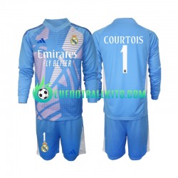 Real Madrid Goalkeeper Thibaut Courtois 1 Home Football Shirts 2024-2025 Kids SS