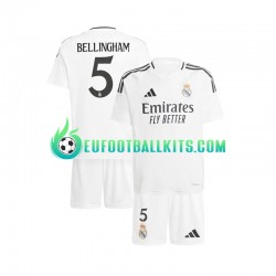 Real Madrid Jude Bellingham 5 Home Football Shirts Whitecolor 2024-2025 Kids LS
